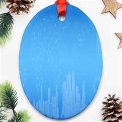 City Oval Ornament (two Sides)