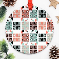 Mint Round Ornament (two Sides)