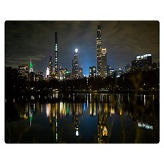 New York Night Central Park Skyscrapers Skyline Double Sided Flano Blanket (medium) 