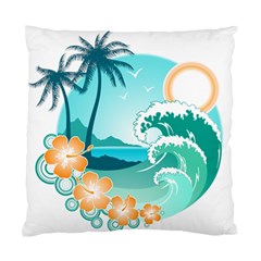 Paradise Heaven Holiday Beach Orange Ocean Standard Cushion Case (one Side)