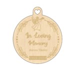 Personalized Memorial Wood Ornament Front