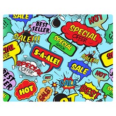 Comic Bubbles Seamless Pattern Double Sided Flano Blanket (medium)