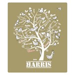 Personalized Family Name Love Heart Two Sides Premium Plush Fleece Blanket (Kids Size) 50 x40  Blanket Front