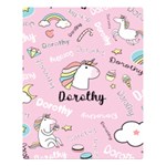 Personalized Baby Unicorn Blanket Two Sides Premium Plush Fleece Blanket (Large) 80 x60  Blanket Front