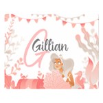 Personalized Mermaid Party Cute Child Two Sides Premium Plush Fleece Blanket (Large) 80 x60  Blanket Front