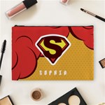 Personalized Name Superman Cosmetic Bag (Large) Front