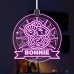 Personalized Zodiac Symbols LED Acrylic Ornament Front