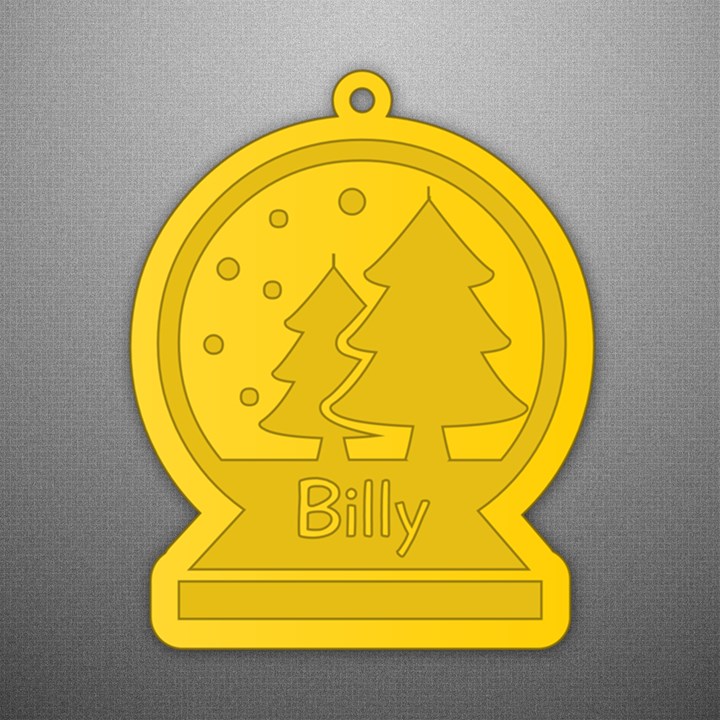 Personalized Snowball Acrylic Ornament