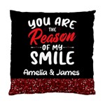 Personalized Digital Printed Red Sequins Standard Cushion Case (One Side) Front