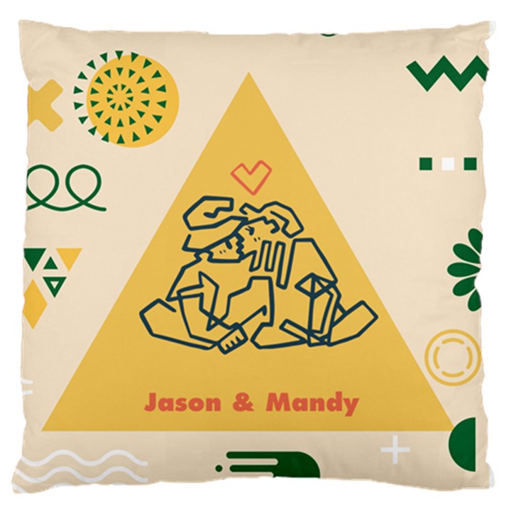 Couple Love Action Large Cushion Case (One Side)