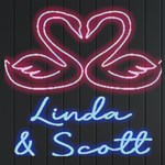 Personalized Couple Swan Name Neon Signs and Lights Front