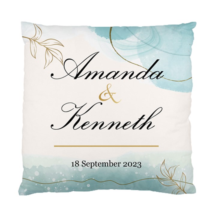 Personalized Wedding Name Standard Cushion Case (One Side)