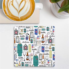 Medical Biology Detail Medicine Psychedelic Science Abstract Abstraction Chemistry Genetics Art Patt Uv Print Square Tile Coaster 
