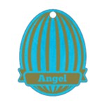 Personalized Name Easter Egg Pattern 9 Wood Ornament Front