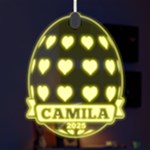 Personalized Name Easter Pattern 13 LED Acrylic Ornament Front