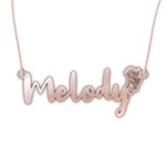 Personalized Name Mini Angel 925 Sterling Silver Name Pendant Necklace Front