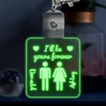 Personalized Couple Name Multicolor LED Acrylic Ornament Front