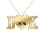 Personalized Name Two Big Letter 925 Sterling Silver Pendant Necklace Front