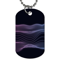 Abstract Wave Digital Design Space Energy Fractal Dog Tag (one Side)
