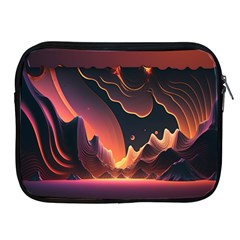 Fire Flame Burn Hot Heat Light Burning Orange Apple Ipad 2/3/4 Zipper Cases
