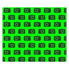 Modern Chic Vector Camera Illustration Pattern Two Sides Premium Plush Fleece Blanket (small)