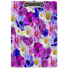 Blossoms-yellow A4 Acrylic Clipboard