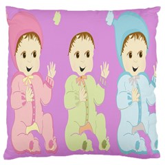 Happy 02 Large Cushion Case (one Side)