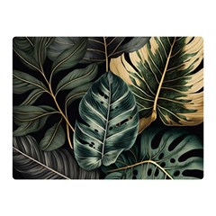 Tropical Leaves Foliage Monstera Nature Home Two Sides Premium Plush Fleece Blanket (mini)