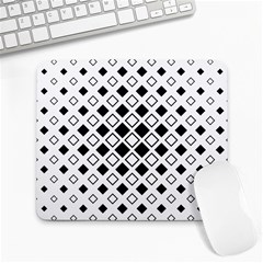 Square-diagonal-pattern-monochrome Large Mousepad