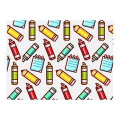 Seamless Pixel Art Pattern Two Sides Premium Plush Fleece Blanket (mini)