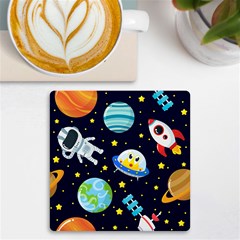 Space-seamless-pattern   - Uv Print Square Tile Coaster 