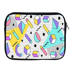 Tridimensional-pastel-shapes-background-memphis-style Apple Ipad 2/3/4 Zipper Cases