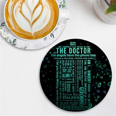 Tardis Doctor Who Technology Number Communication Uv Print Round Tile Coaster