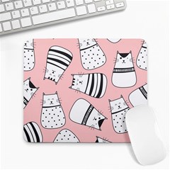 Cute Cats Cartoon Seamless-pattern Large Mousepad