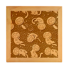 Cat Spacesuit Space Suit Astronaut Pattern Wood Photo Frame Cube