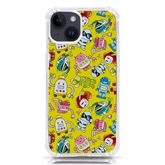 Robot Pattern Lego Iphone 14 Tpu Uv Print Case