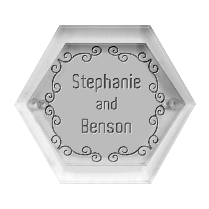 Personalized Wedding Hexagon Wood Jewelry Box