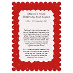 Christmas card Invitation Card 5  x 7  (Scallop) Back
