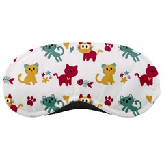 Pattern With Cute Cats Sleeping Mask
