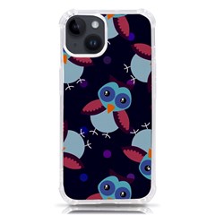 Owl-pattern-background Iphone 14 Tpu Uv Print Case