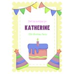 birthday Invitation Card 5  x 7  (Scallop) Front