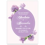 Lavender Wedding Invitation Card 5  x 7  Front