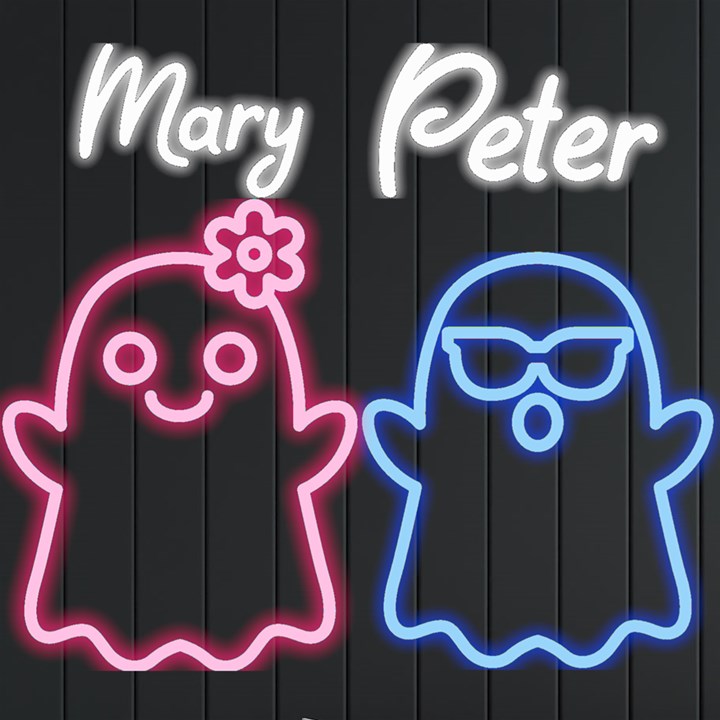 Personalized Halloween Couple Name Neon Signs and Lights