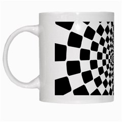 Geomtric Pattern Illusion Shapes White Mug