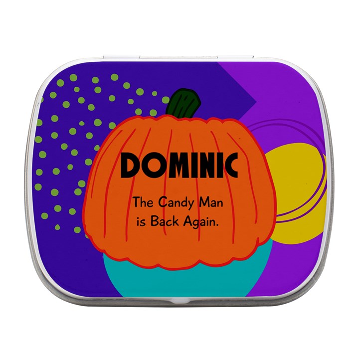 halloween Small Metal Box (White)