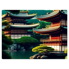 Japan Mount Fuji Japanese Two Sides Premium Plush Fleece Blanket (extra Small)