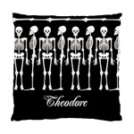 Personalized Black Halloween Skeleton Standard Cushion Case (One Side) Front