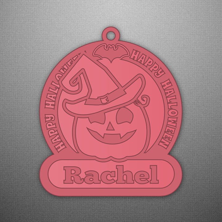 Personalized Happy Halloween Pumpkin Name Acrylic Ornament