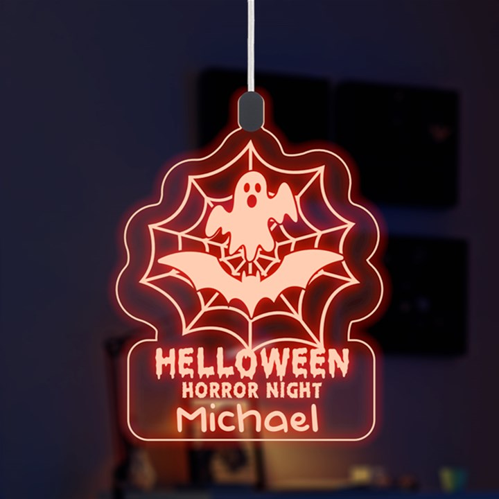 Halloween Ghost Bat LED Acrylic Ornament