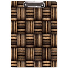 Brown Weaving Texture, Macro, Brown Wickerwork A4 Acrylic Clipboard
